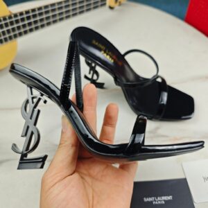 Rhinestone Buckle Stiletto Sandals – Italian Leather 10.5cm High Heels