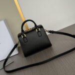 Dior Leather Top Handle Bag – Black Leather Shoulder & Crossbody Handbag