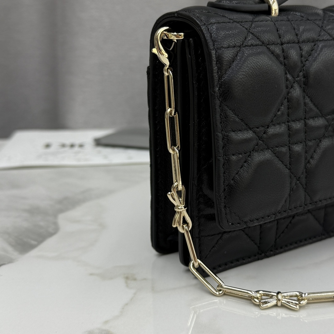 Mini Quilted Leather Chain Handbag