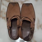 Brown Peshawar Zalmi Leather Chappal for Men