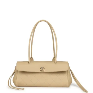 Luxury Small East-West Shopping Tote Leather with Gold-Tone Hardware
