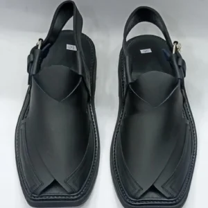 Handmade Black Peshawari Chappal