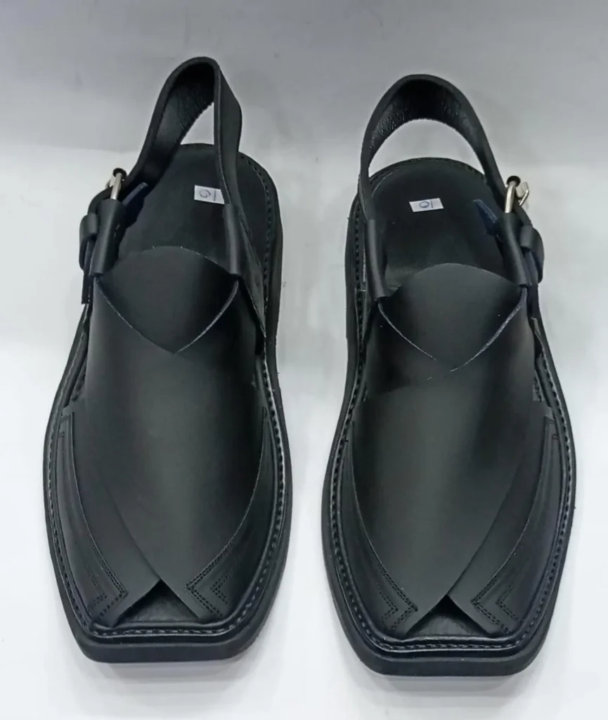 Handmade Black Peshawari Chappal