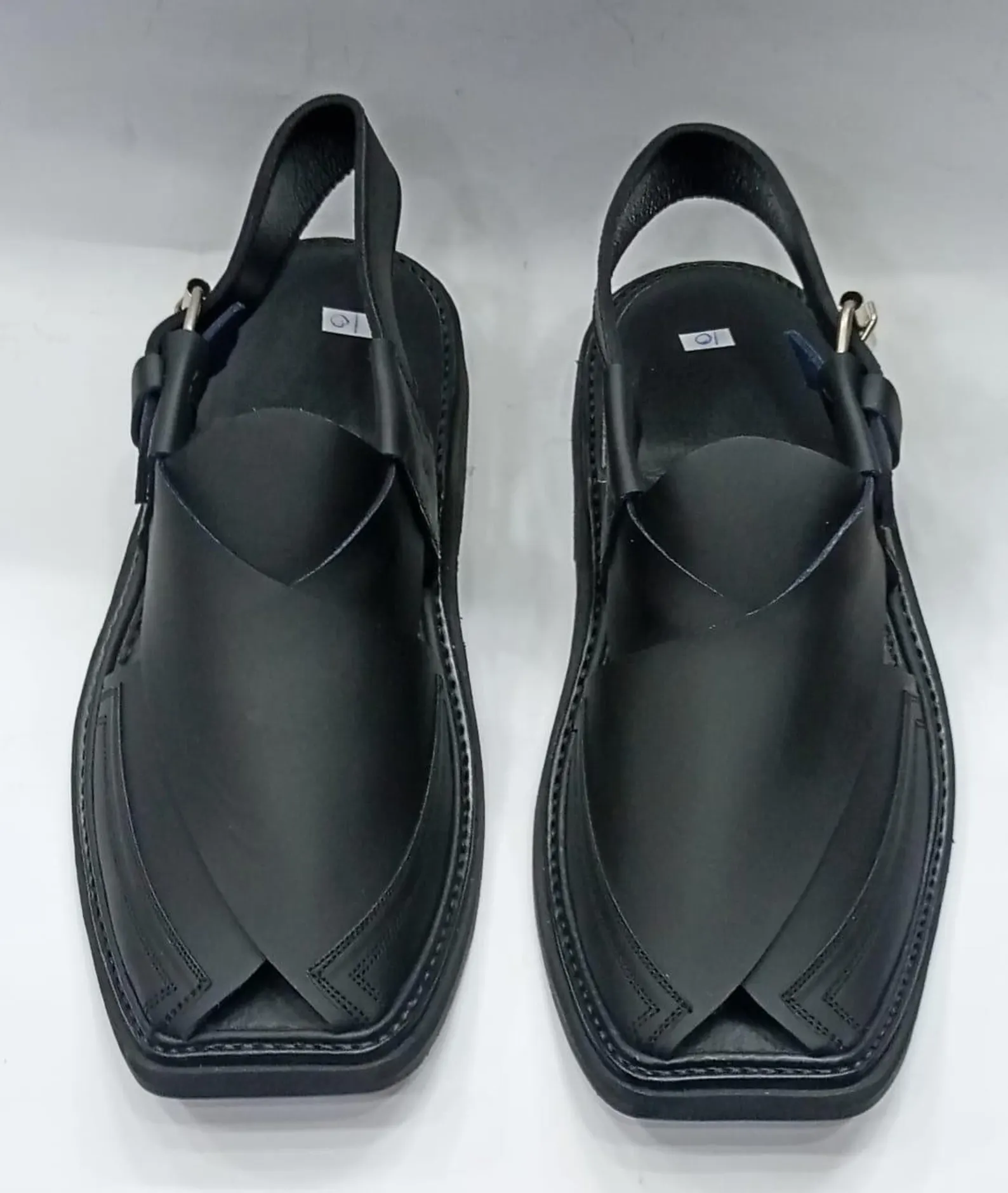 Handmade Black Peshawari Chappal