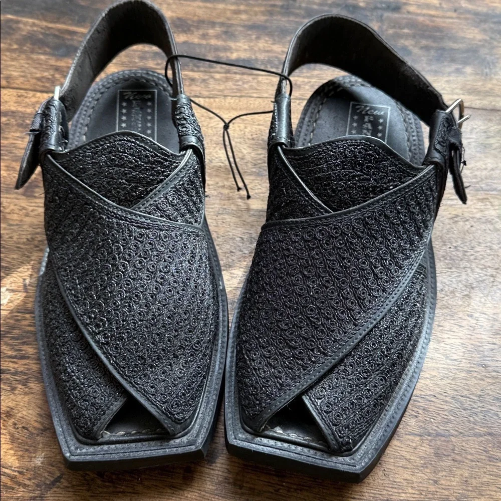 Premium Brown Leather Peshawari Chappal with Vibram Sole