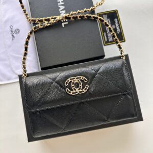 Black Quilted Leather Wallet for Women USA