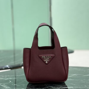 Small Textured Calfskin Bucket Tote USA