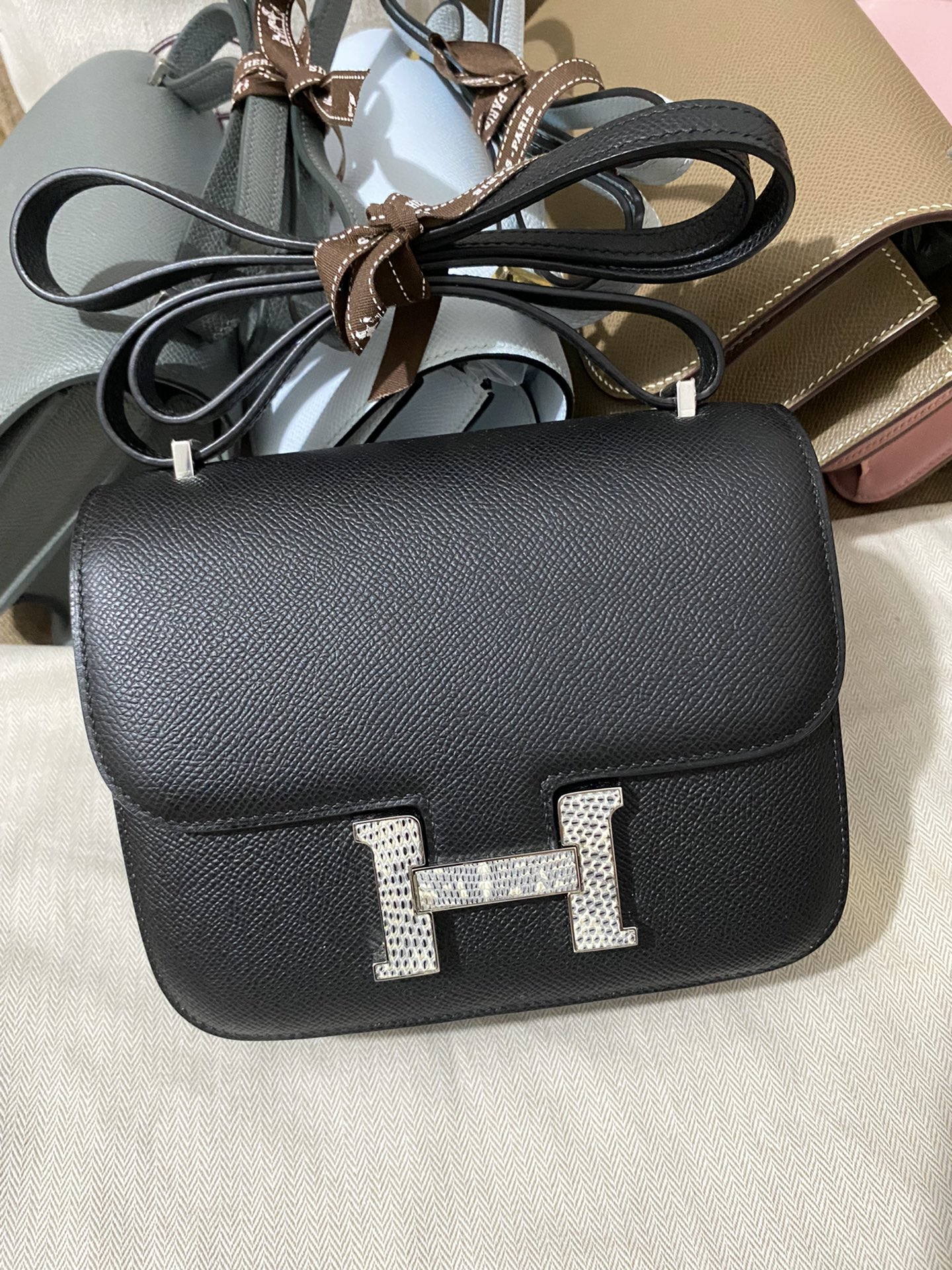 19cm H Leather Crossbody Bag USA