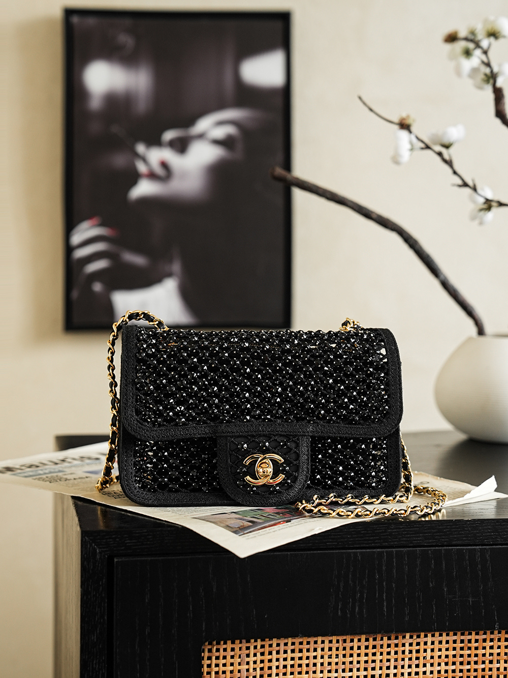 crystal evening bag