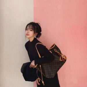 Neverfull style tote leather shouder bag