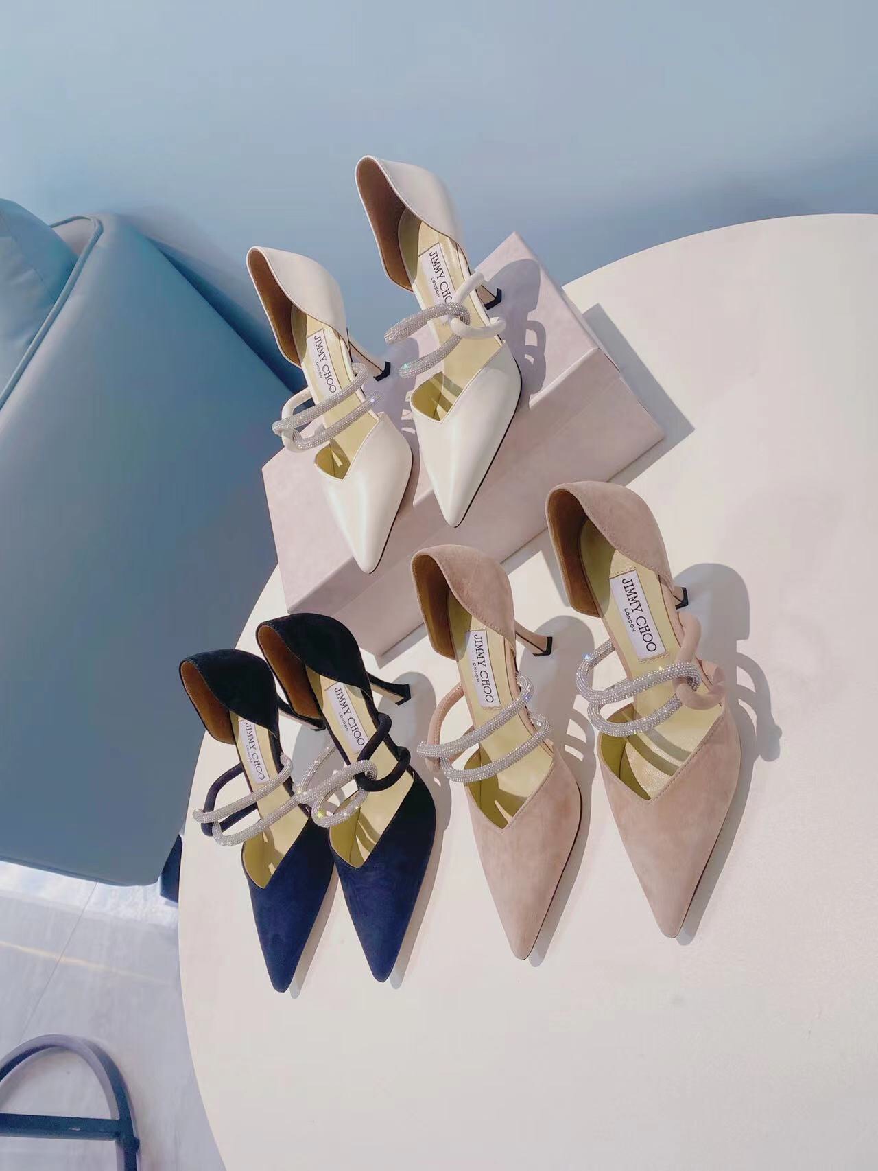 rhinestone high heel sandals USA