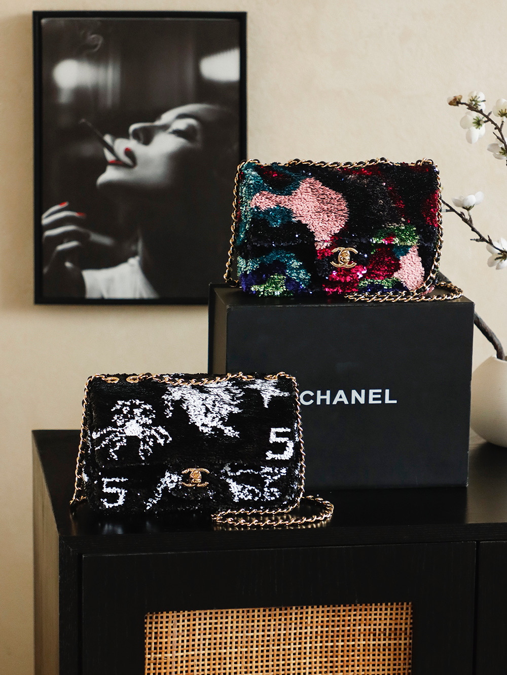 CC Leather Flap Bag