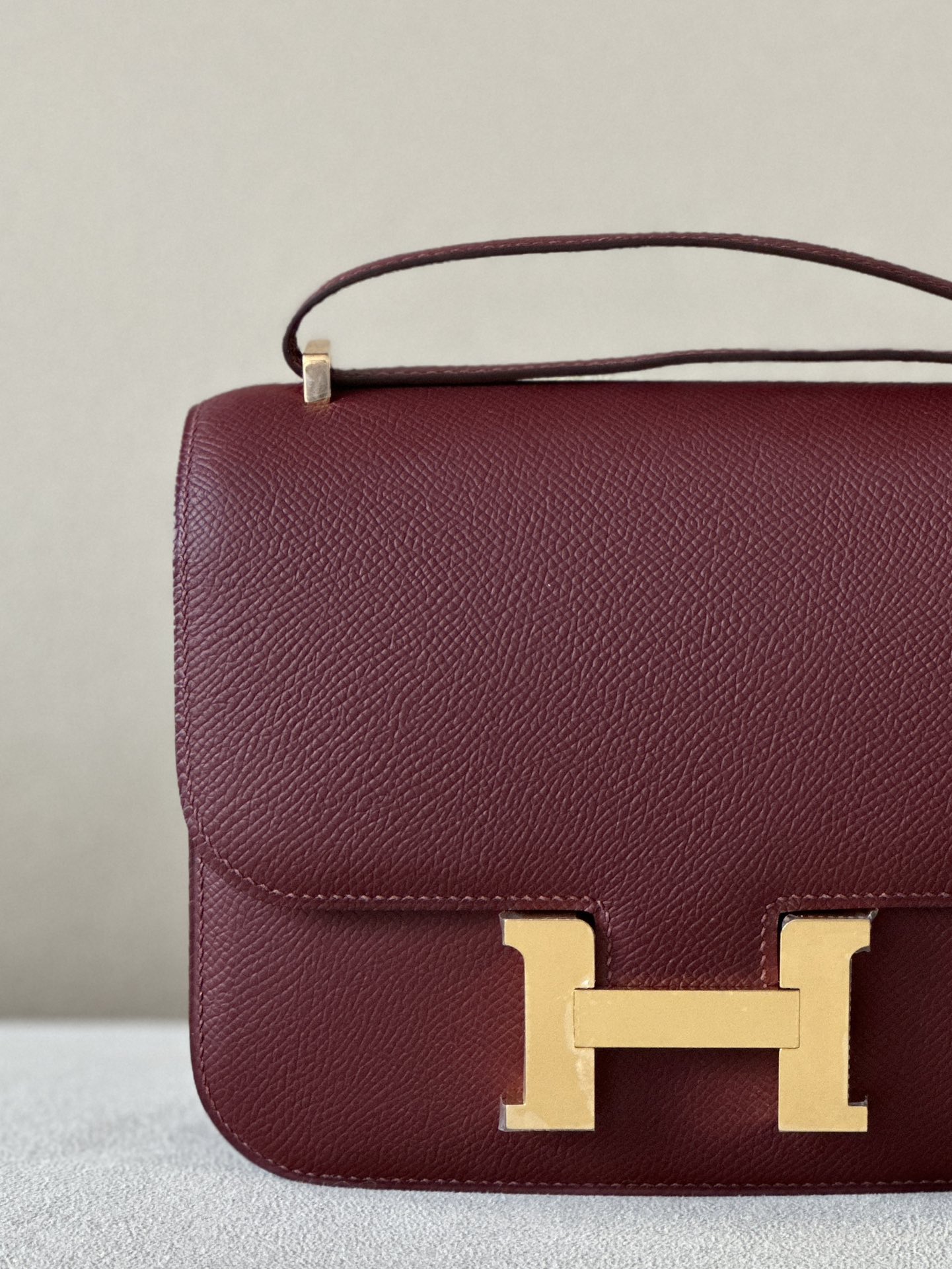 Epsom Leather Shoulder Bag Red