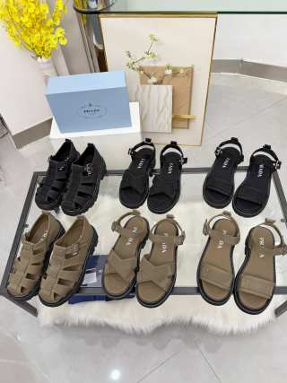 Prada Monolith Rubber Sandals USA