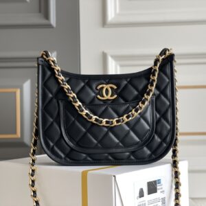black hobo shoulder leather bag USA